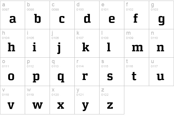 MorganAvec BoldLining lowercase a-z preview