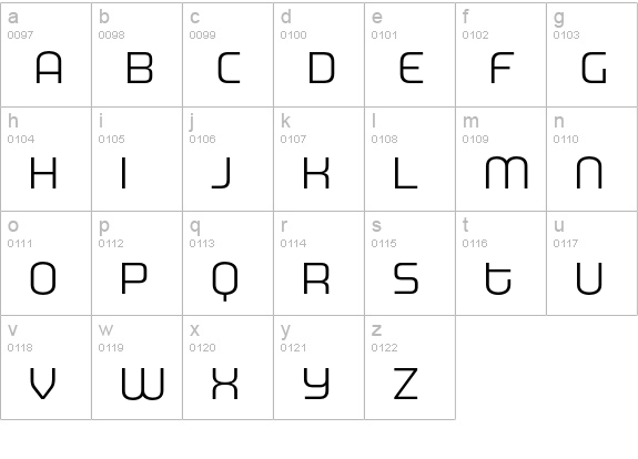MorganBig Light lowercase a-z preview