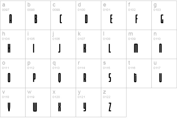 MorganTw1 lowercase a-z preview