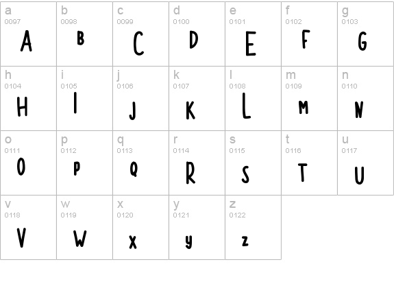 MORGENTA lowercase a-z preview