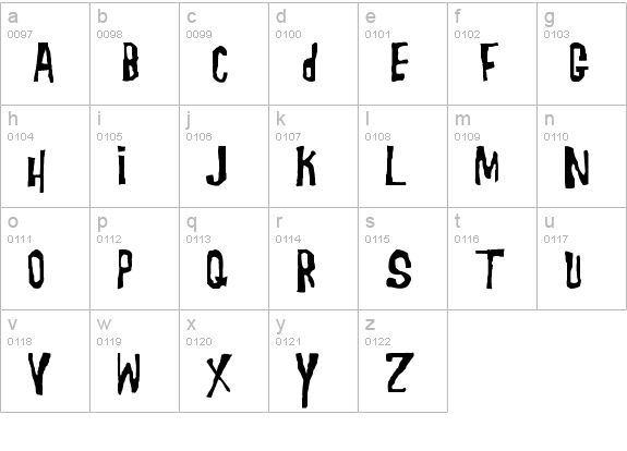 Morgus the Magnificent lowercase a-z preview