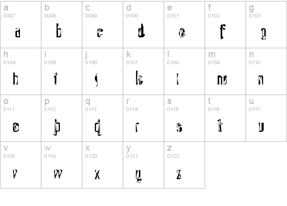 MorireSolid lowercase a-z preview