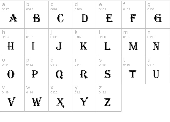 Morocco Regular lowercase a-z preview