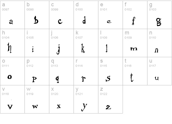 Morphine Jac lowercase a-z preview