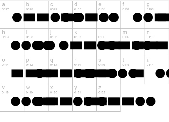 Morsig lowercase a-z preview