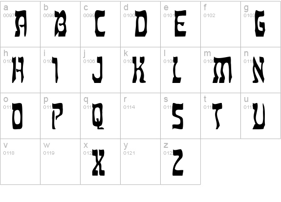 Moses-Light lowercase a-z preview