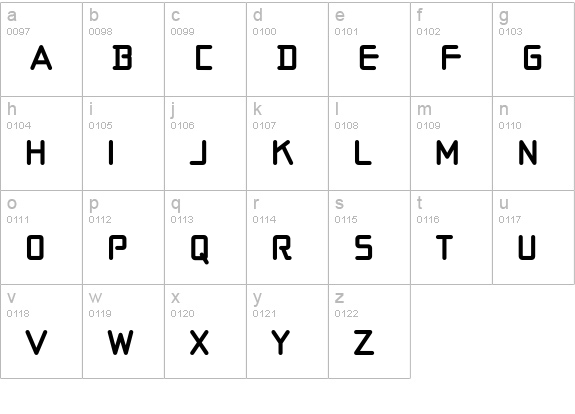 Moto lowercase a-z preview