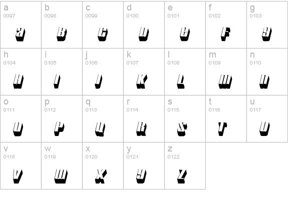 Motorcade lowercase a-z preview