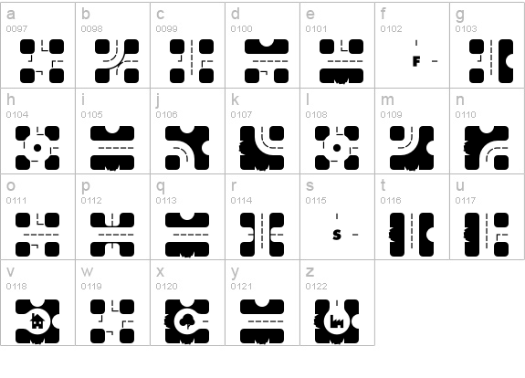 Motorcity lowercase a-z preview