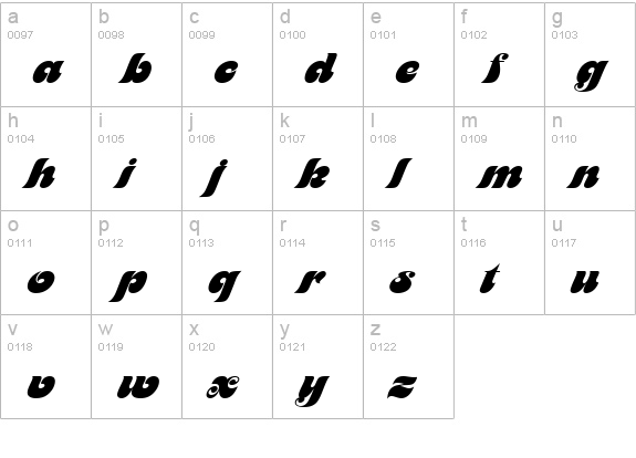 MotterFemD lowercase a-z preview
