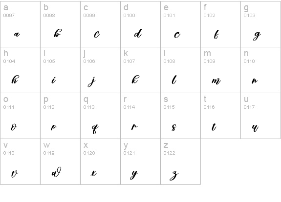 Mountain lowercase a-z preview