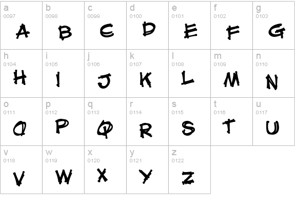Mouth Breather BB lowercase a-z preview