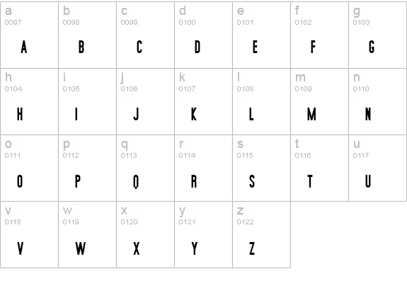 Movie Poster Bold lowercase a-z preview