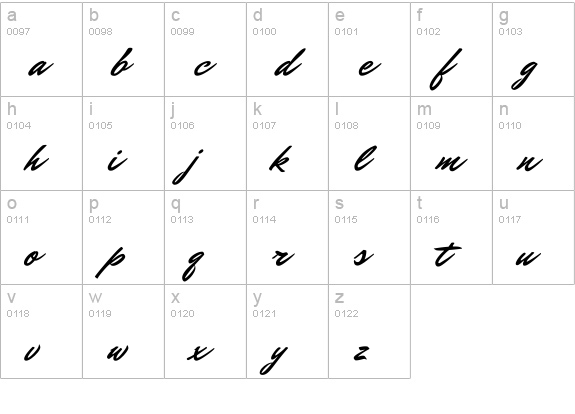 Mr Dafoe Regular lowercase a-z preview