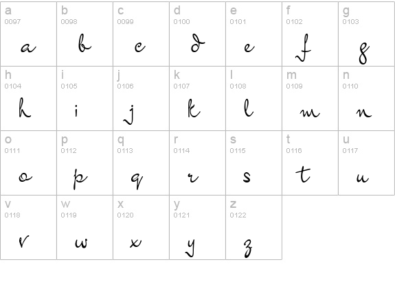 Mr Keningbeck lowercase a-z preview