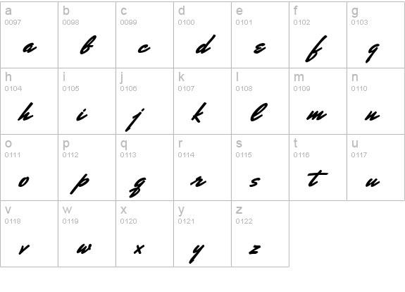 Mr Stalwart lowercase a-z preview