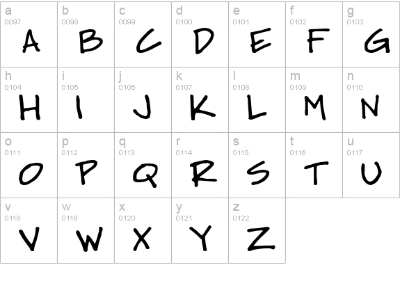 Mr. Walters lowercase a-z preview