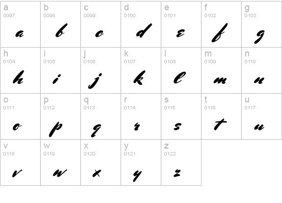 Mrs Sheppards Regular lowercase a-z preview