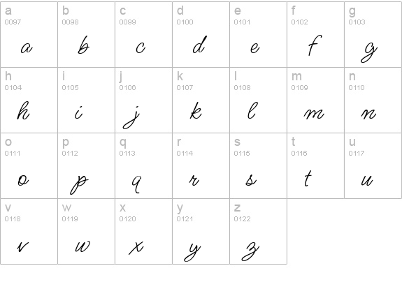 MsMadi ROB lowercase a-z preview