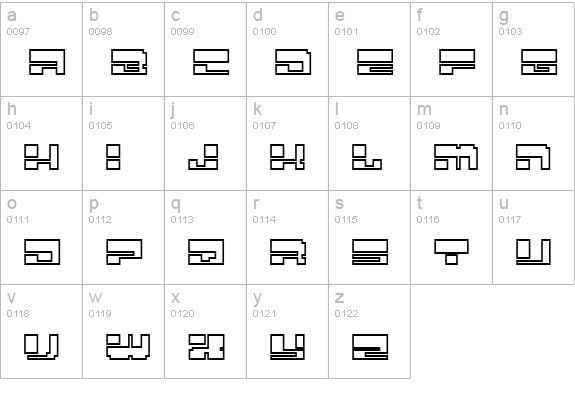 mtiza lowercase a-z preview