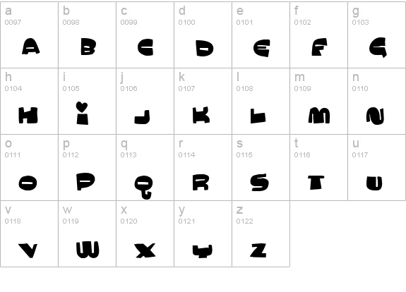 MuchoMacho lowercase a-z preview