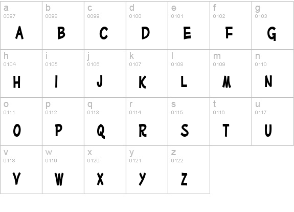 Mufferaw Cnd Bold lowercase a-z preview