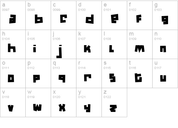 Mullet lowercase a-z preview