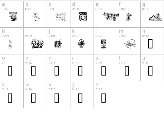 Multicasion lowercase a-z preview
