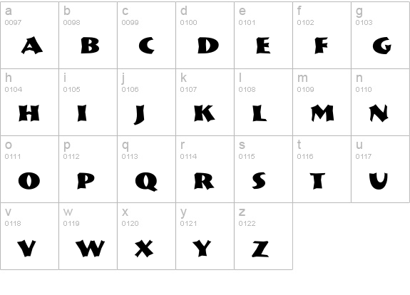 Munich-Black lowercase a-z preview