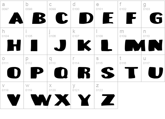 Munster Bash lowercase a-z preview