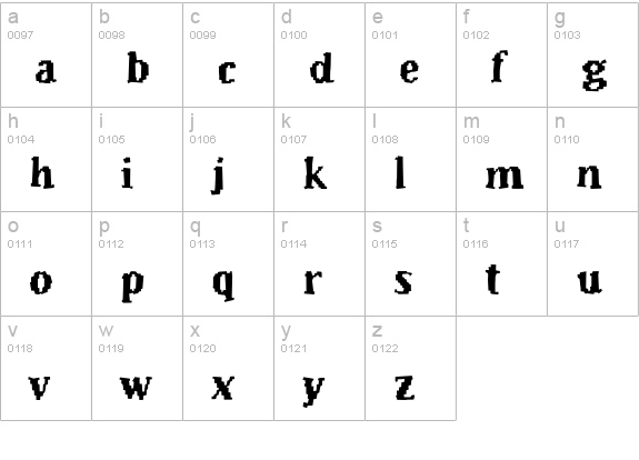 Murphy33-Heavy lowercase a-z preview