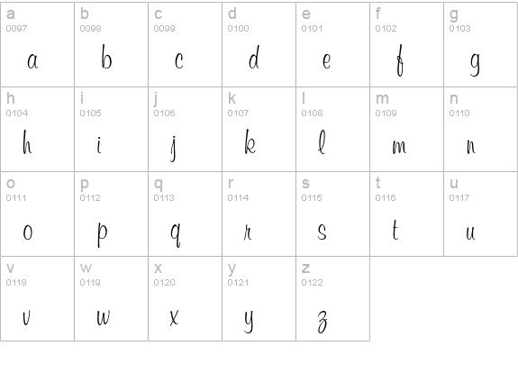 Murray Hill lowercase a-z preview