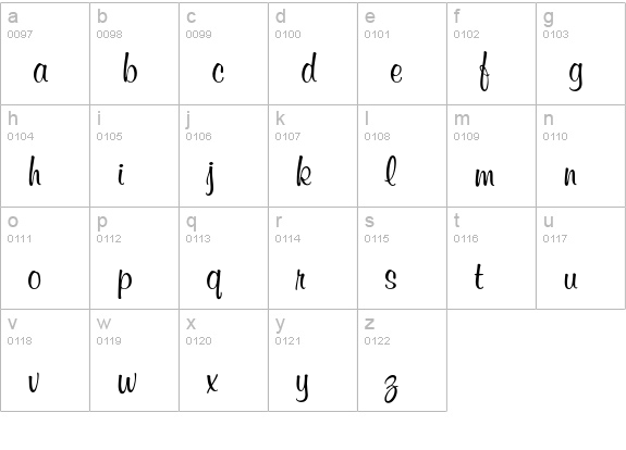 Murray Hill Bold lowercase a-z preview