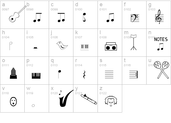 Music Fun lowercase a-z preview
