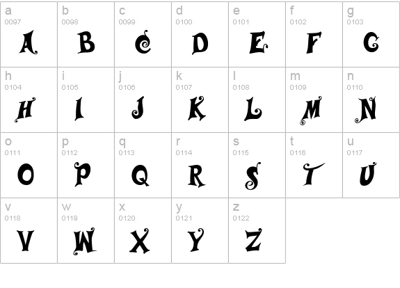 Musicals lowercase a-z preview