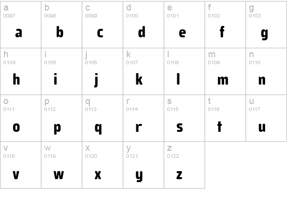Mustardo-Regular lowercase a-z preview