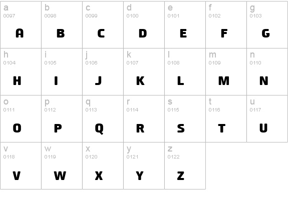 Mustardo-SmallCaps lowercase a-z preview