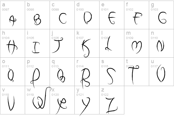 my dark halloween lowercase a-z preview
