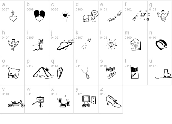 My World lowercase a-z preview