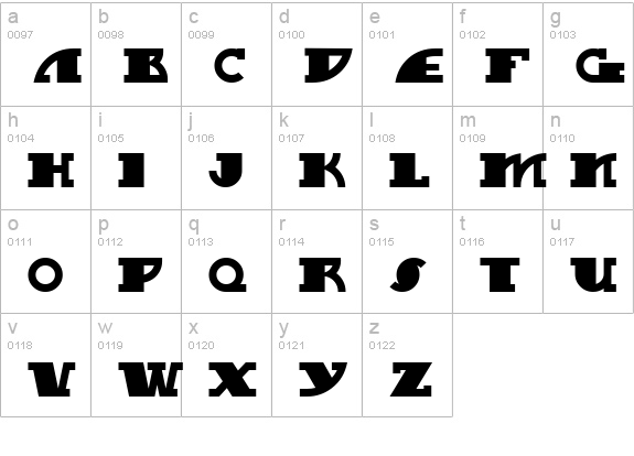 MyGalSwoopyNF lowercase a-z preview