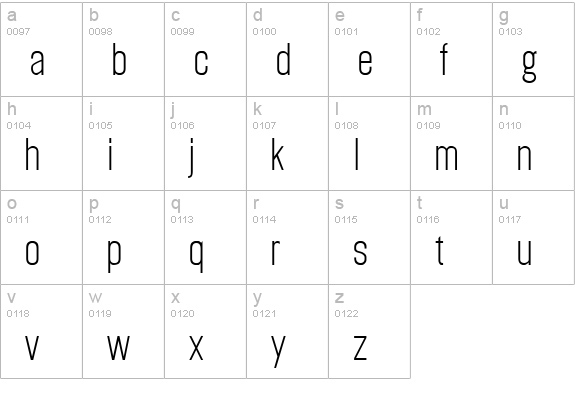 Myhota Plain lowercase a-z preview