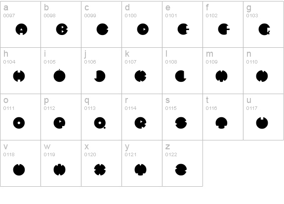 Mystery Circle lowercase a-z preview
