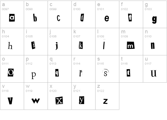 MysteryEF-Mixed lowercase a-z preview