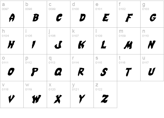 Mystic Singler Light Italic lowercase a-z preview