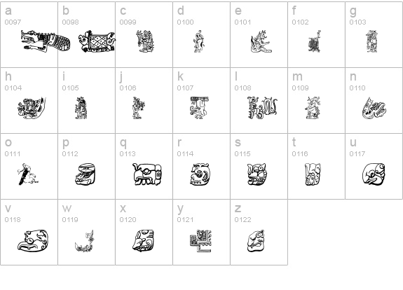 Mythical lowercase a-z preview