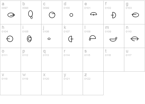 Naboo lowercase a-z preview