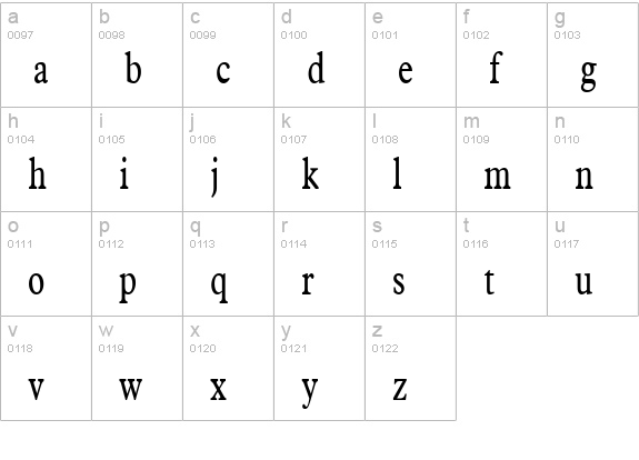 Nadine Thin Normal lowercase a-z preview