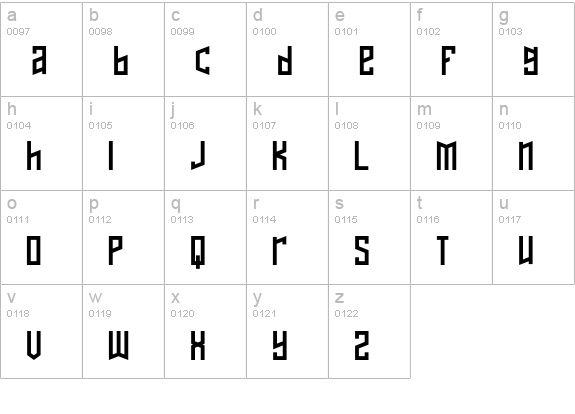 NAFTAlene lowercase a-z preview