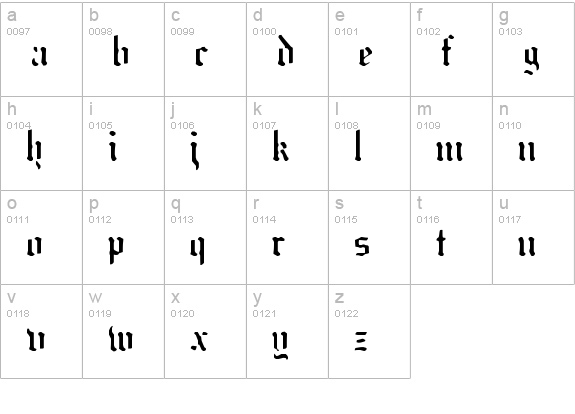 naked monk lowercase a-z preview