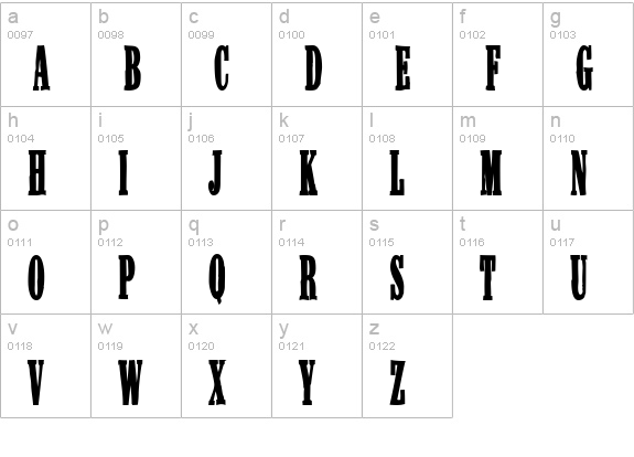NakedLunch lowercase a-z preview
